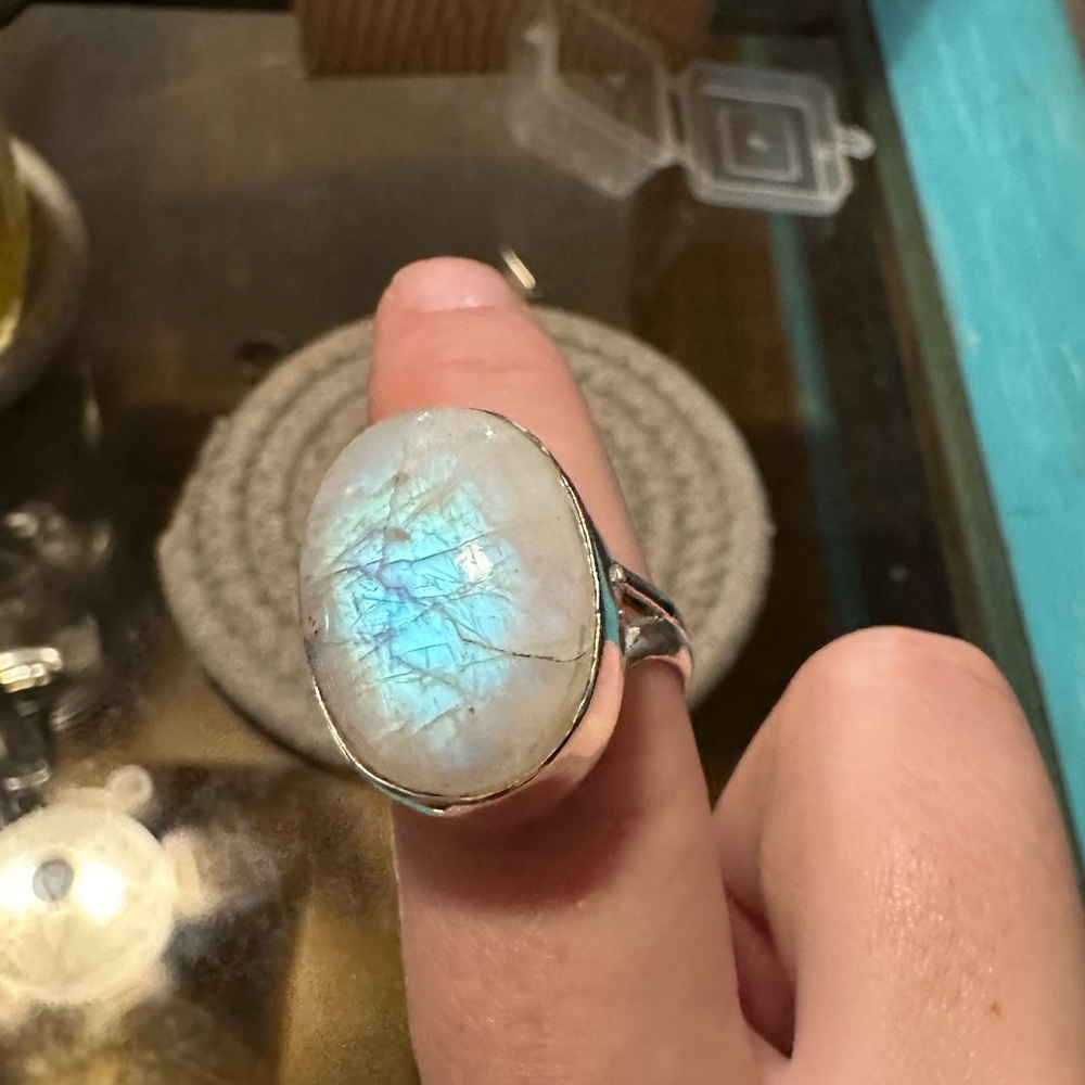 Blue Moonstone Ring - image 2